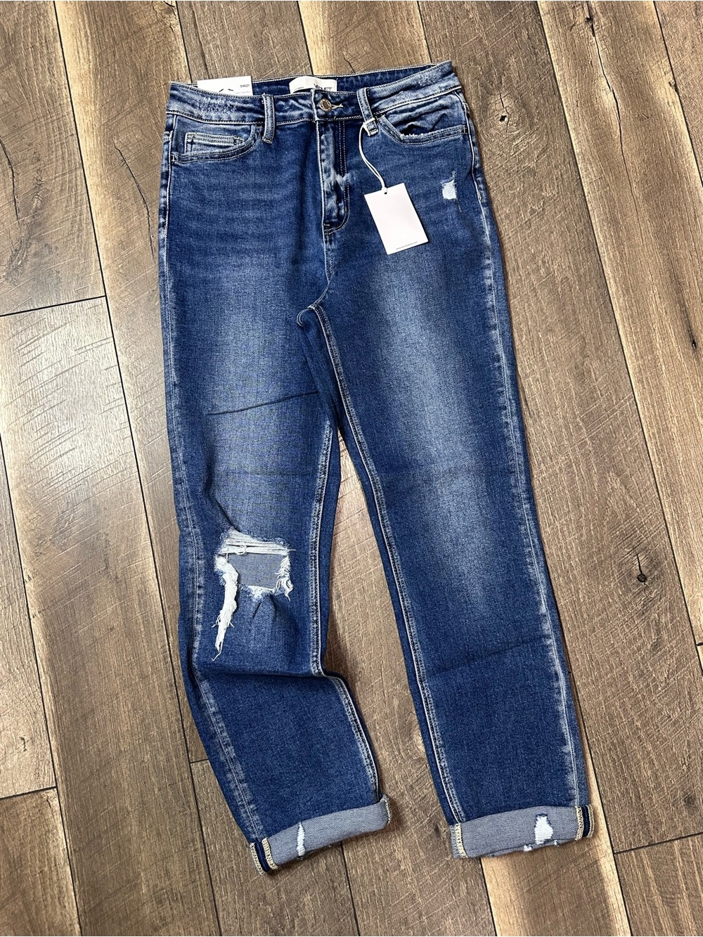 Vervet Shirley Super Hi Rise Stretch Slim Straight Jeans